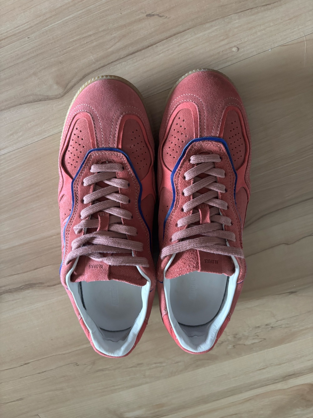 Pink Suede ALOHAS low top sneakers